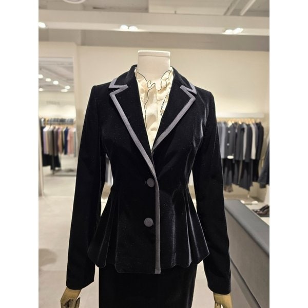 [파주점] 배색 포인트 벨벳 자켓 JPBA0JK121