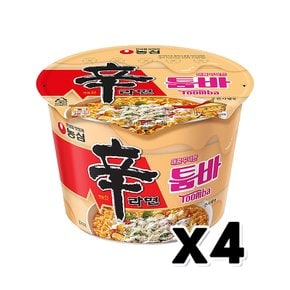 농심 신라면 툼바 큰컵사발면 113g x 4개