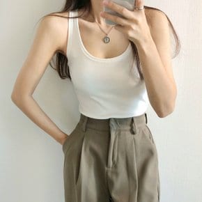 찰떡슬림핏 레이어드 베이직 기모 나시 티셔츠