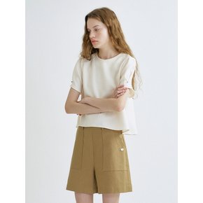 S High Waist A Line Pants_Khaki Beige