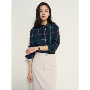 26SS [Essential] 헤릿체크 레귤러핏 셔츠 - 네이비 BF6164E04R