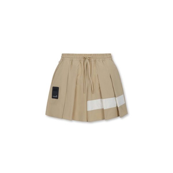 (WOMEN) Line Contrast Pleats Shorts(Beige)_G5PAW24612BEX