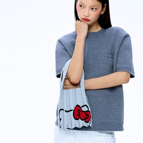 [7/25 예약배송] Lucky Pleats Knit S 50th Hello Kitty Platinum