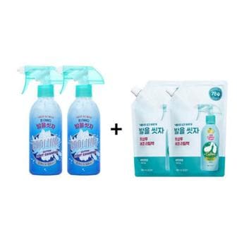  온더바디 코튼풋 발을씻자 풋샴푸 쿨링 385ml 2개+레몬리필 500ml 2개