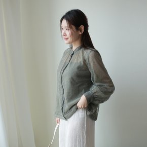 [최초가 69,900원][르포엠]시에른 튤 블라우스 블루종