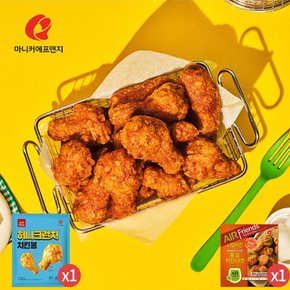 마니커에프앤지 허니크런치 치킨봉 300g + 통살치킨너겟 300g