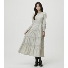플라스틱아일랜드 라운드넥 티어드 셔링 원피스 (PR1WO262)