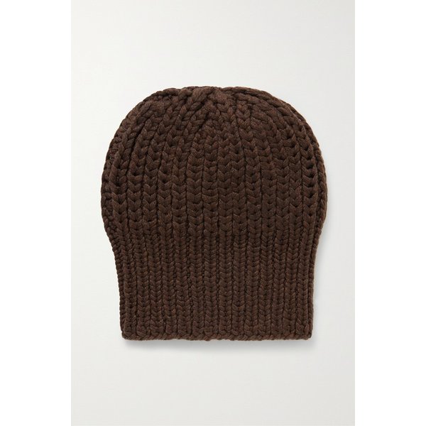 Ayfer Ribbed Cashmere Beanie 탠 브라운 17266703523579554