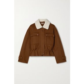 Shearling-trimmed Wool And Cashmere-blend Felt Jacket 브라운 46376663162399670