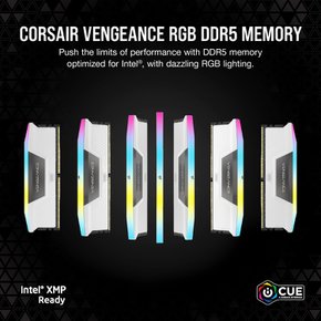 CORSAIR DDR5-5600MHz VENGEANCE RGB DDR5 (PC5-44800) Intel XMP 32GB CMH32GX5M2B5600C40W