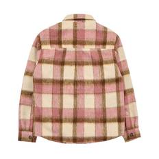 CHECK WOOL OVERSIZE SHIRT PINK-체크울셔츠