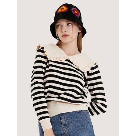 핑크파인애플 RUFFLE COLLAR SWEATER