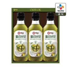 [CJ 선물세트] 백설 압착 올리브유 2호 쇼핑백포함