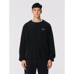 SIGNATURE FLEECE PULLOVER-BLACK