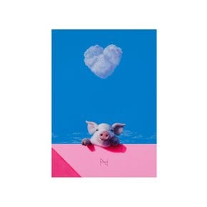 A3 포스터 Olivia over the Wall(Heart cloid, pink shadow), 송형노