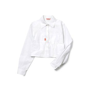 Three Pocket Semi-Cropped Casual Shirts [White]