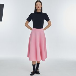 Flare Span Long Skirt Pink