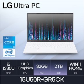 LG전자 울트라PC 15U50R-GR5CK (WIN11HOME/SSD 2TB/RAM 32GB) HMC