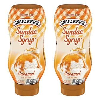  스머커즈 선대 시럽 카라멜향 Smucker Sundae Syrup Caramel Flavored Syrup 20oz 2개