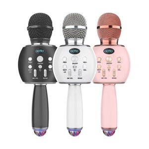 엑토 블루투스 LED 미러볼 노래방 마이크 스피커 MICS-07