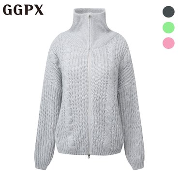 GGPX 하이넥 투웨이 지퍼 케이블 가디건 (GP2KG027F)