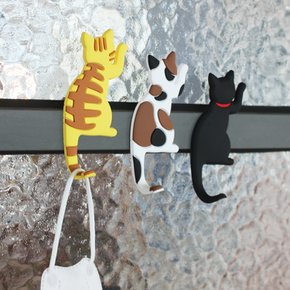 고양이 자석 마스크걸이 냉장고 대문 마그넷 후크