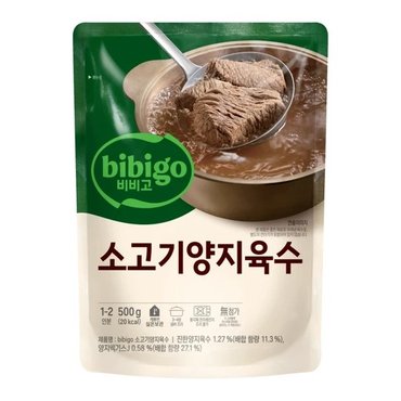 CJ 비비고 소고기양지육수 500g X 18 개(1박스)