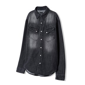 WESTERN WASHED DENIM SHIRTS BLACK