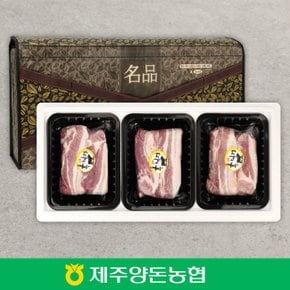 [제주양돈농협] 제주 흑돼지 오겹살 구이용 1.5kg 선물세트 1호 / 오겹살 1.5kg