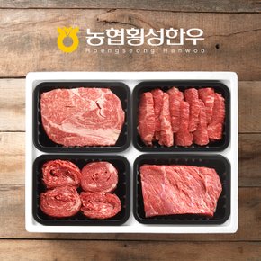 [명절 후 배송][냉장/1+][농협횡성한우]구이정육혼합5호 (등심/갈비살or업진살/불고기/국거리) / 2.0kg