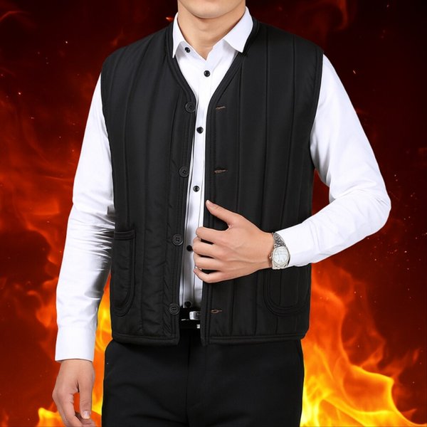 [옷자락] 남자 겨울 따뜻한 기모 안감 방한 조끼