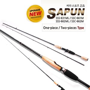 SAPA 싸파 SAPUN 싸푼 루어대 선택/베이트타입 SSC-661M,SSC-662M 스피닝타입 SSS-631ML,SSS-662ML