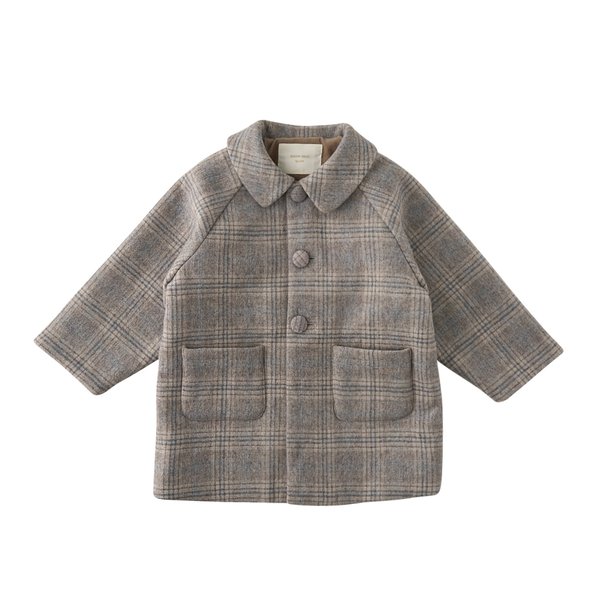 [여주점] [오프라벨 여주점] 밍크뮤 (CR) 샤를뮤체크모직코트 (34C11-101-01)