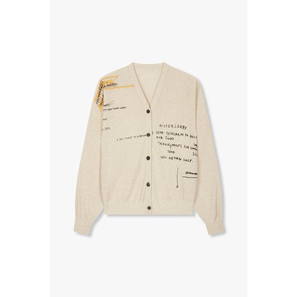 [BASQUIAT] 레터링 브이넥 가디건 71152503C7108