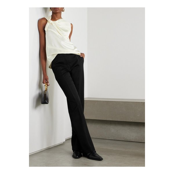 그랑드 푸드르 울 스트레이트 팬츠 블랙 1647597348684180