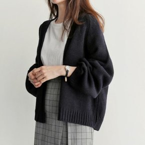 여자 내추럴 로브스타일 심플 루즈핏 숏 가디건