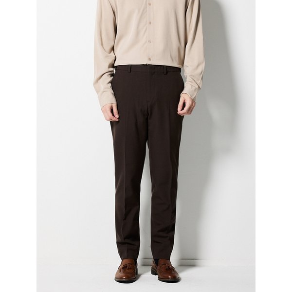 [히든밴딩] 테이퍼드핏 기모 웜팬츠 (브라운)