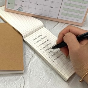 크라프트 메모장 수첩 그리드 미니수첩 작은수첩 그리드노트 모눈노트 글씨연습노트