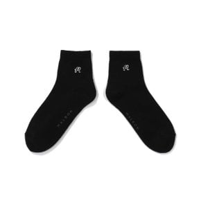 양말 NQJ M5143PSC11BLK 자수 포인트 미들 삭스 BLACK