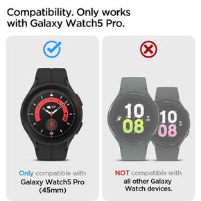 Spigen Galaxy Watch 5 Pro ACS05301 밴드 체조성 측정 가능 일체형 케이스 커버 내충격 스포츠