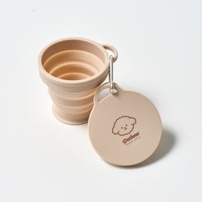 펫본 휴대용 실리콘 산책 물컵 BEIGE