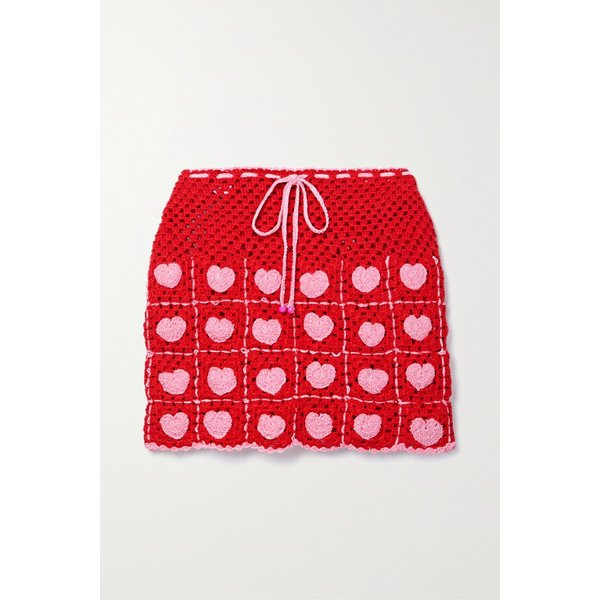 알릭스 피노 크로셰 코튼 미니 스커트 레드 1647597300582350