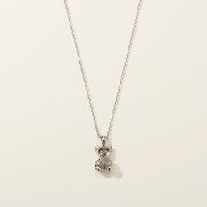 925 Dewy Heart Belly Bear Necklace EJ231NC026