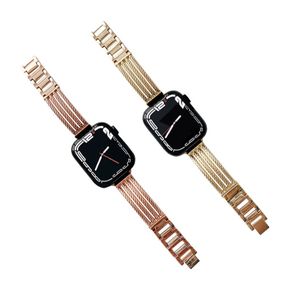 애플워치SE2 44mm 호환 미러 체인 메탈 스트랩 ss082[33927076]