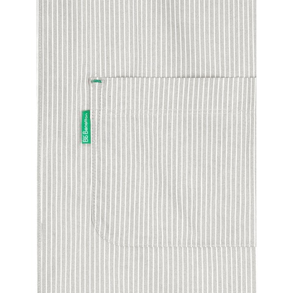 오버핏 스트라이프 셔츠 (Grey)