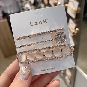 3개세트 앞머리헤어핀 여성 머리핀 실핀 큐빅 ODM-HAIRPIN10