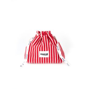 TERRY STRING POUCH BAG_RED