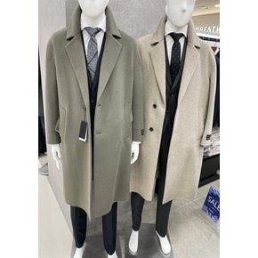 울 캐시미어 가벼운 핸드메이드 겨울 싱글 롱 코트 (총장 110cm) 5컬러