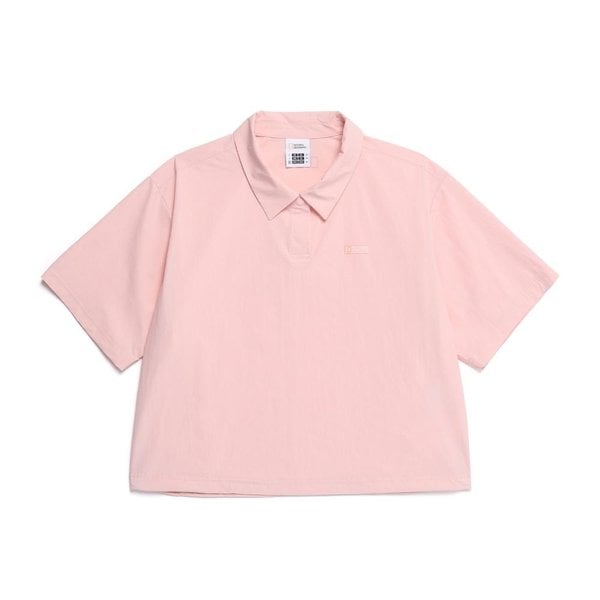 [여주점] N252WTS141 여성 아델리 경량 우븐스트레치 카라형 티셔츠 LPINK