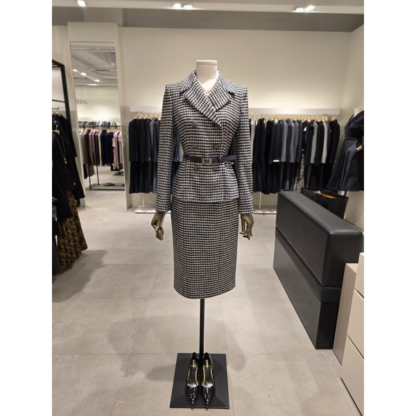 [파주점] 세트 울 하운드투스 체크 자켓 + H라인 스커트 JRBA0JK741,JRBA0SK741